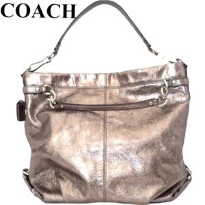 Coach Brooke Metallic Pewter Bag